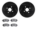 Dynamic Friction Co 8302-76011, Rotors-Drilled and Slotted-Black with 3000 Series Ceramic Brake Pads, Zinc Coated 8302-76011